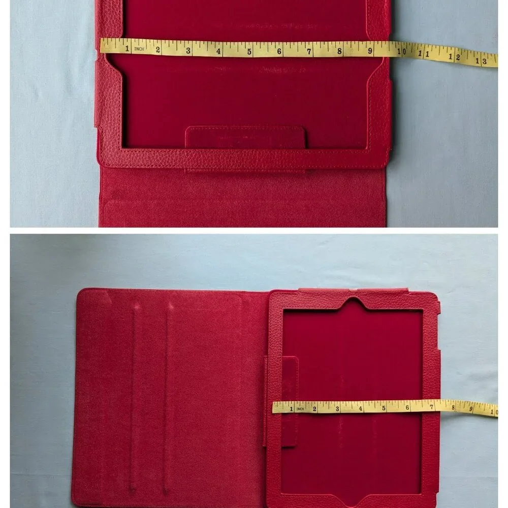 Roocase Red Leather Folio Protective Case Cover Stand Roocase 10